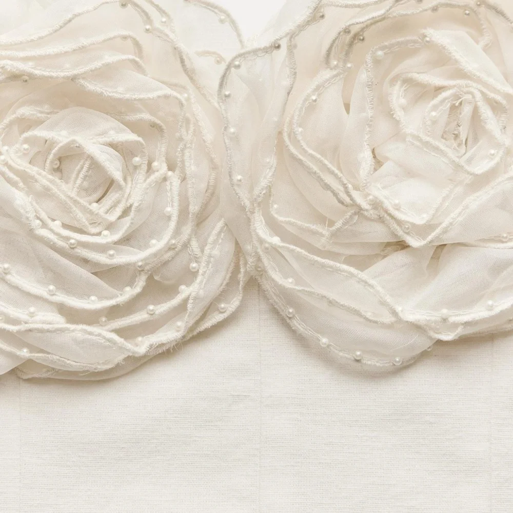 Zara White Strapless Crop Top - Picture 4 of 16